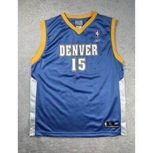 Vintage Denver NuggetsJersey Youth XL Blue Carmelo Anthony #15 Reebok NBA Y2K‎